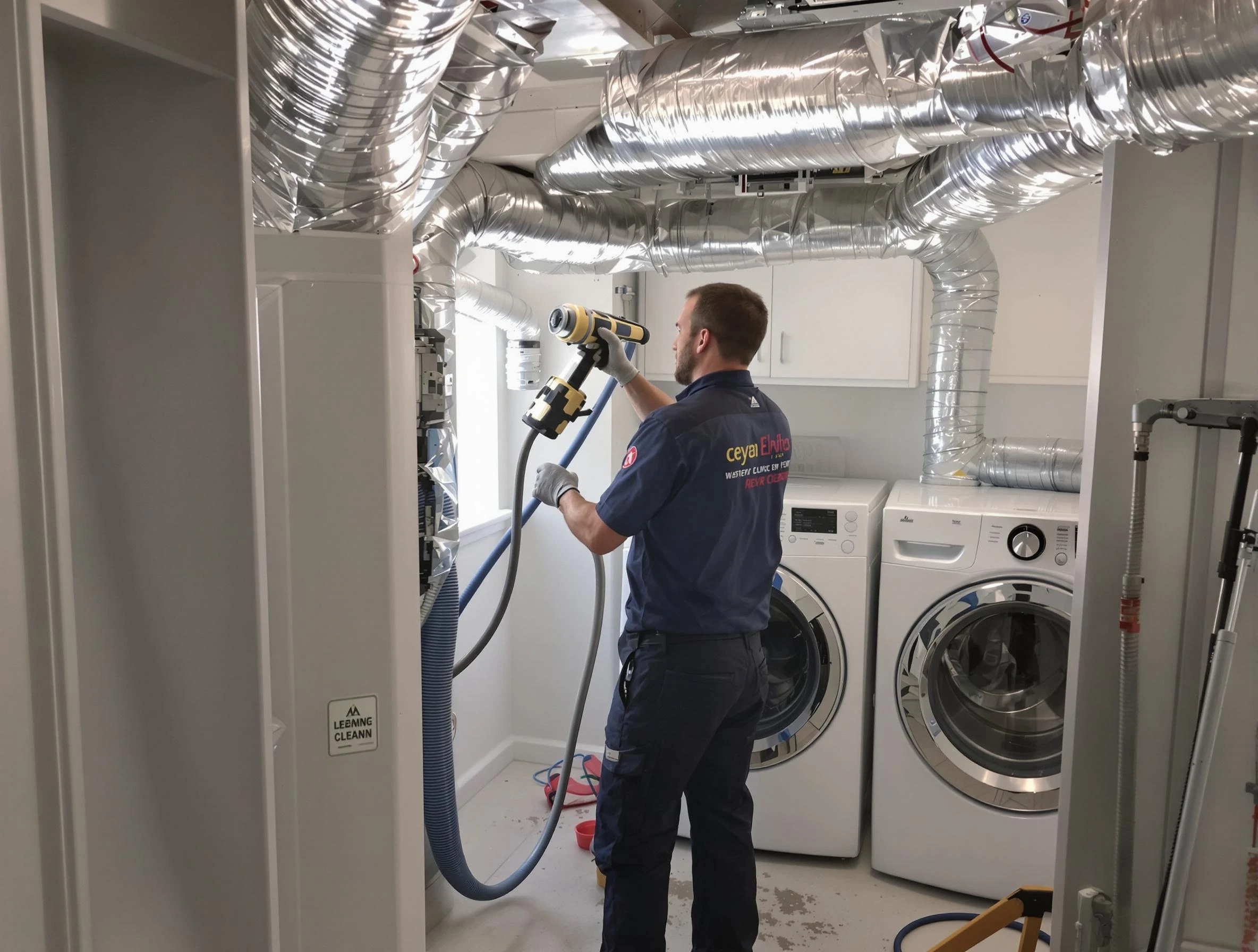 Frederick Dryer Vent Cleaning specialist using advanced equipment for thorough duct cleaning in Frederick