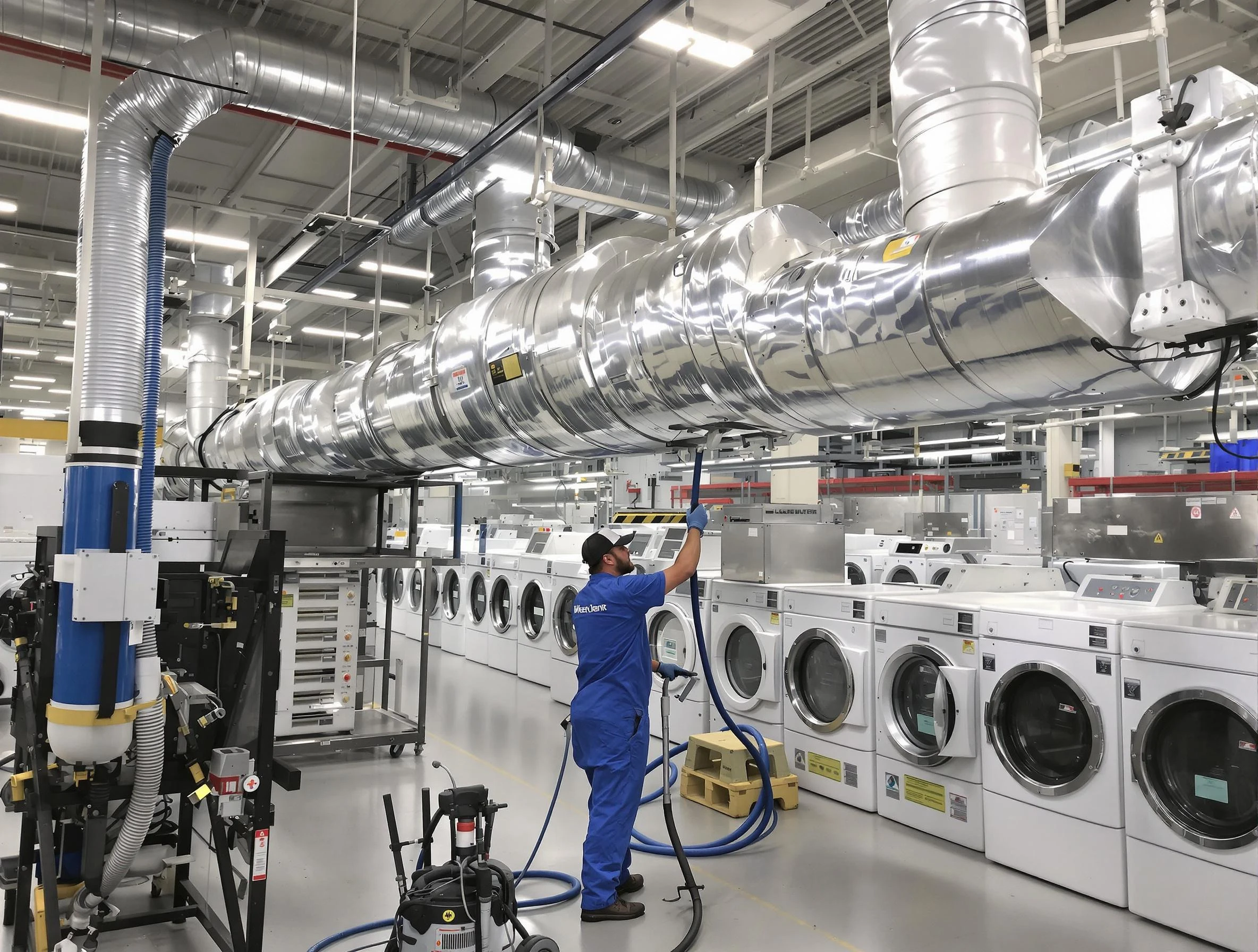 Frederick Dryer Vent Cleaning team performing heavy-duty industrial dryer vent cleaning in Frederick